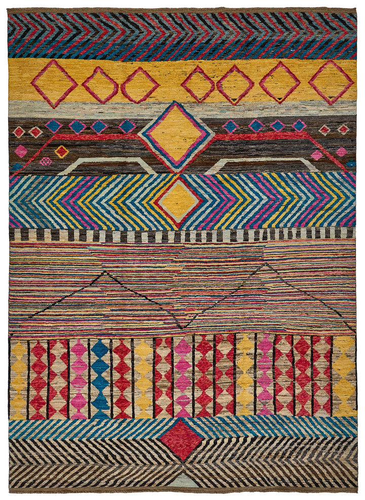 8x11 Multicolor Modern Tribal Rug - 51956