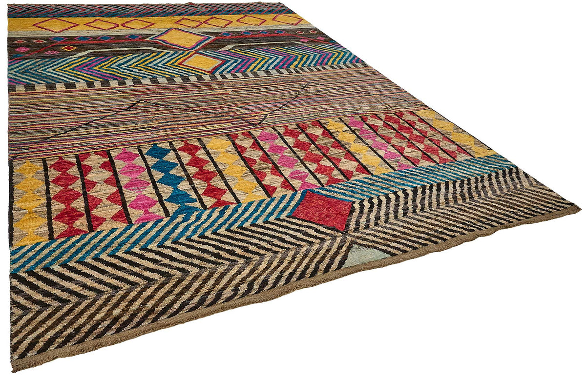 8x11 Multicolor Modern Tribal Rug - 51956