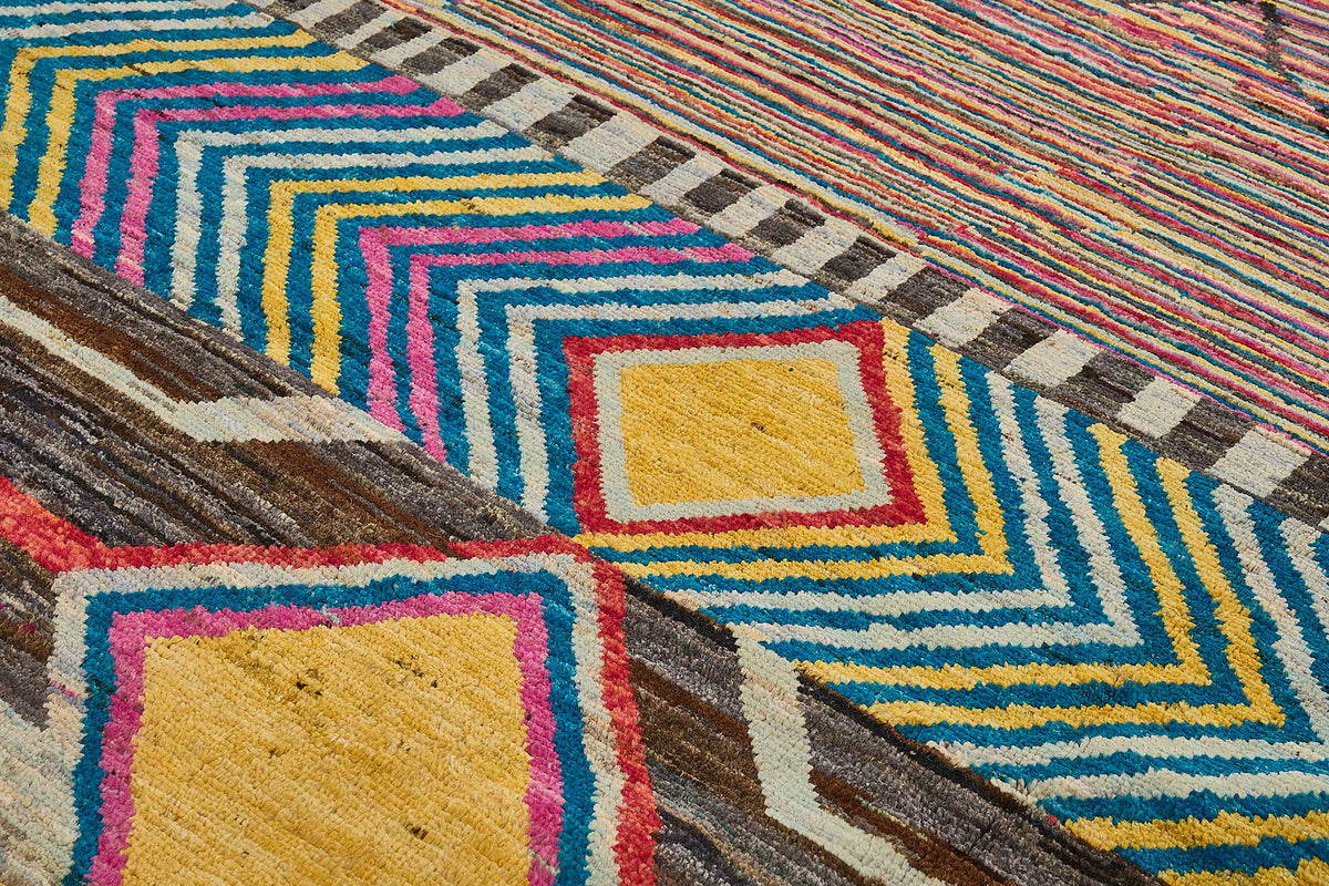 8x11 Multicolor Modern Tribal Rug - 51956