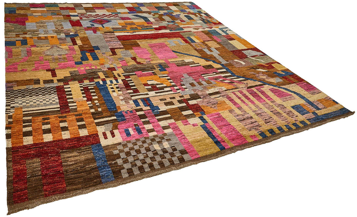 9x10 Multicolor Modern Tribal Rug - 51957