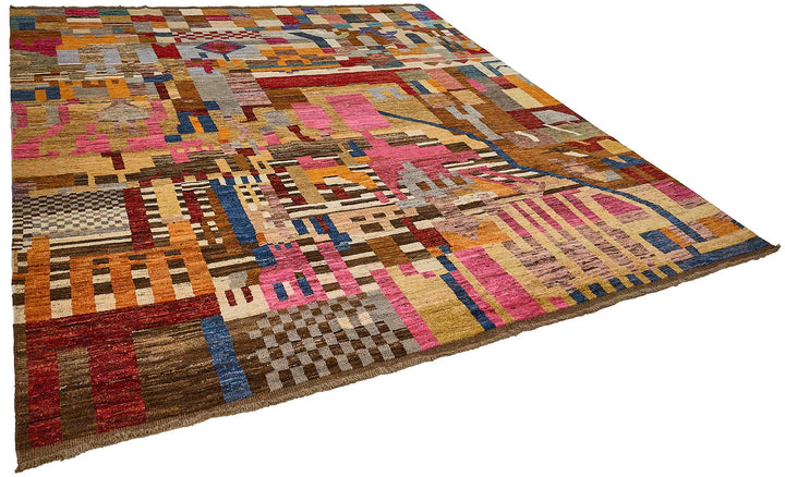 9x10 Multicolor Modern Tribal Rug - 51957