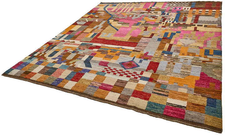 9x10 Multicolor Modern Tribal Rug - 51957
