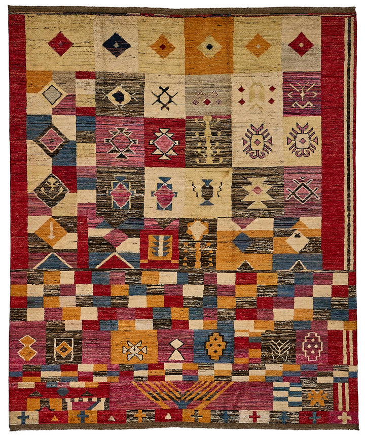 8x10 Multicolor Modern Tribal Rug - 51958