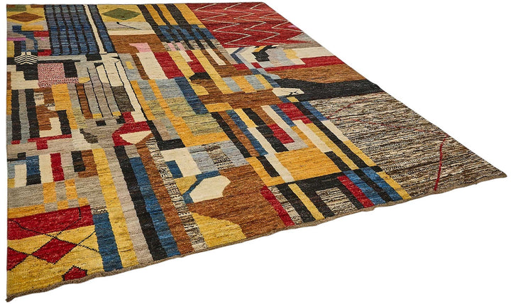 8x10 Multicolor Modern Tribal Rug - 51959