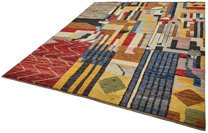 8x10 Multicolor Modern Tribal Rug - 51959