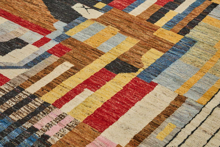 8x10 Multicolor Modern Tribal Rug - 51959