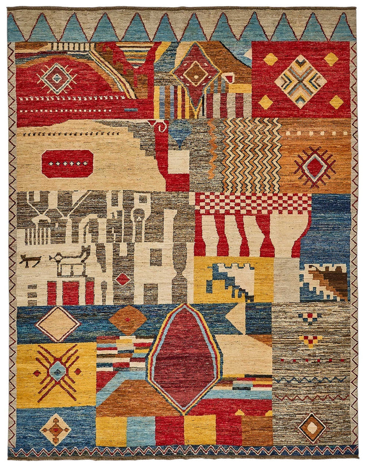 9x12 Multicolor Modern Tribal Rug - 51960