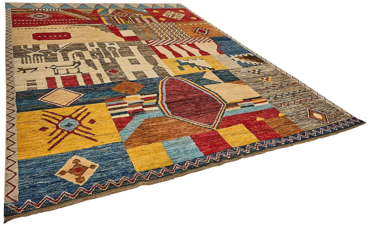 9x12 Multicolor Modern Tribal Rug - 51960