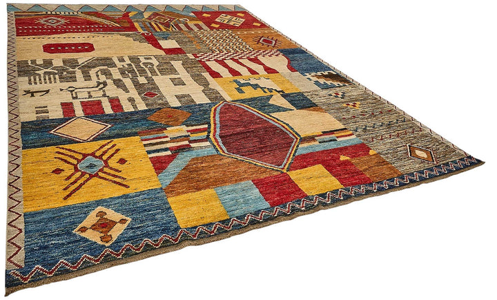 9x12 Multicolor Modern Tribal Rug - 51960