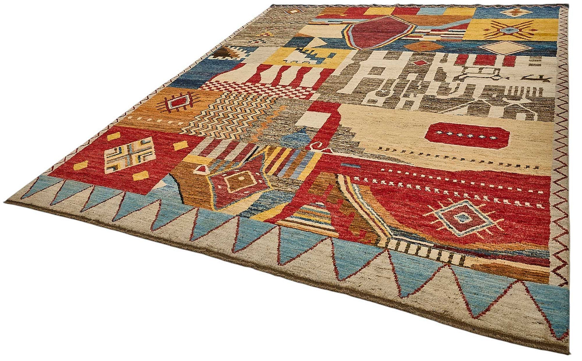 9x12 Multicolor Modern Tribal Rug - 51960