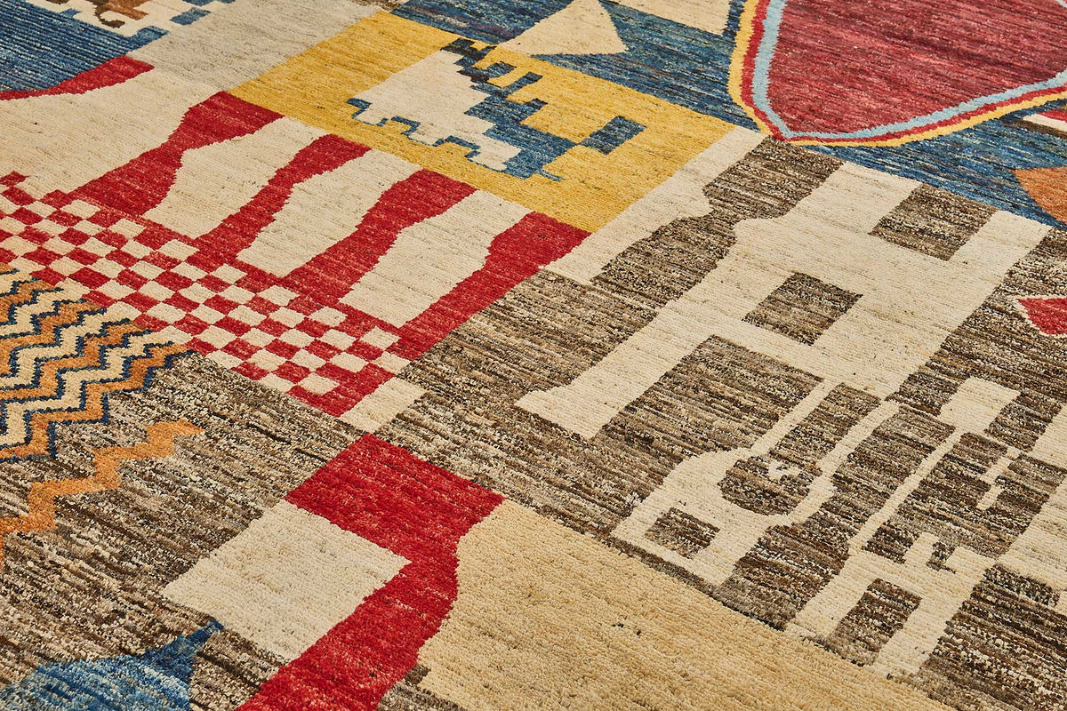 9x12 Multicolor Modern Tribal Rug - 51960