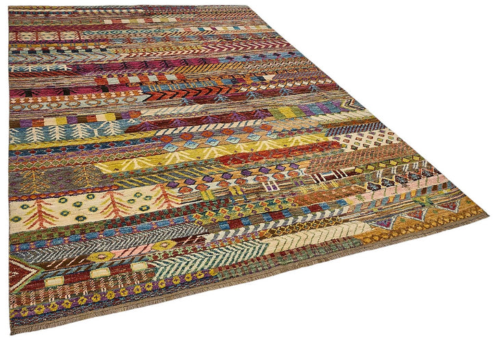 6x10 Multicolor Modern Tribal Rug - 51961