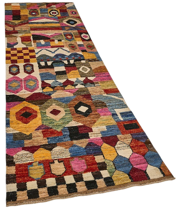 3x10 Multicolor Modern Tribal Rug - 51962