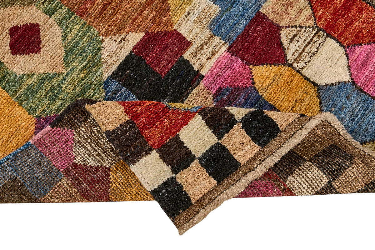 3x10 Multicolor Modern Tribal Rug - 51962