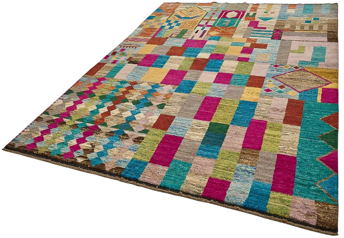 6x9 Multicolor Modern Tribal Rug - 51963