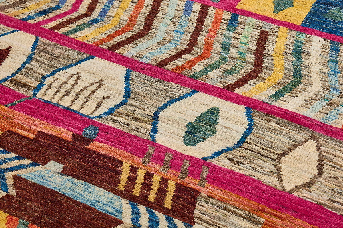 7x9 Multicolor Modern Tribal Rug - 51965