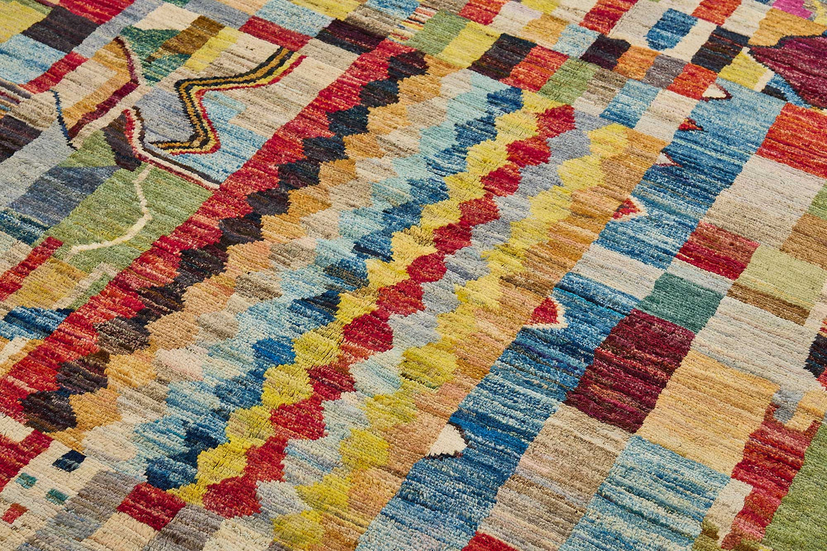 7x9 Multicolor Modern Tribal Rug - 51967