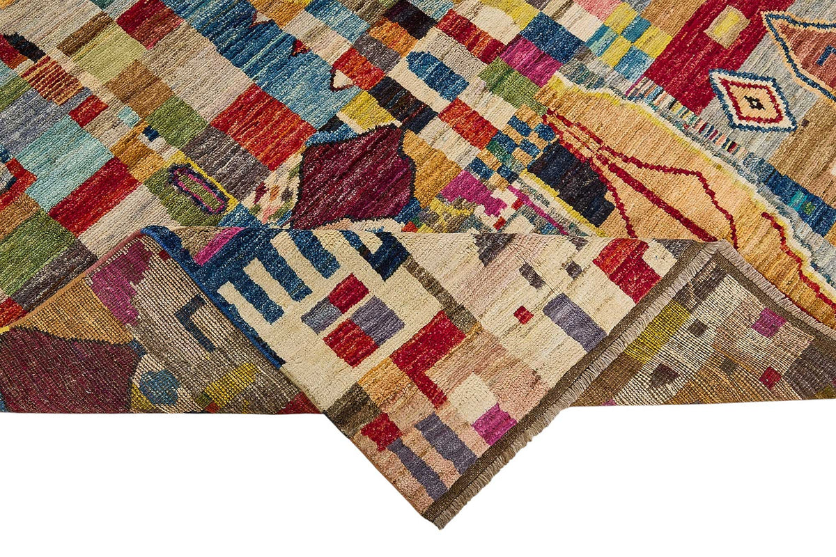 7x9 Multicolor Modern Tribal Rug - 51967
