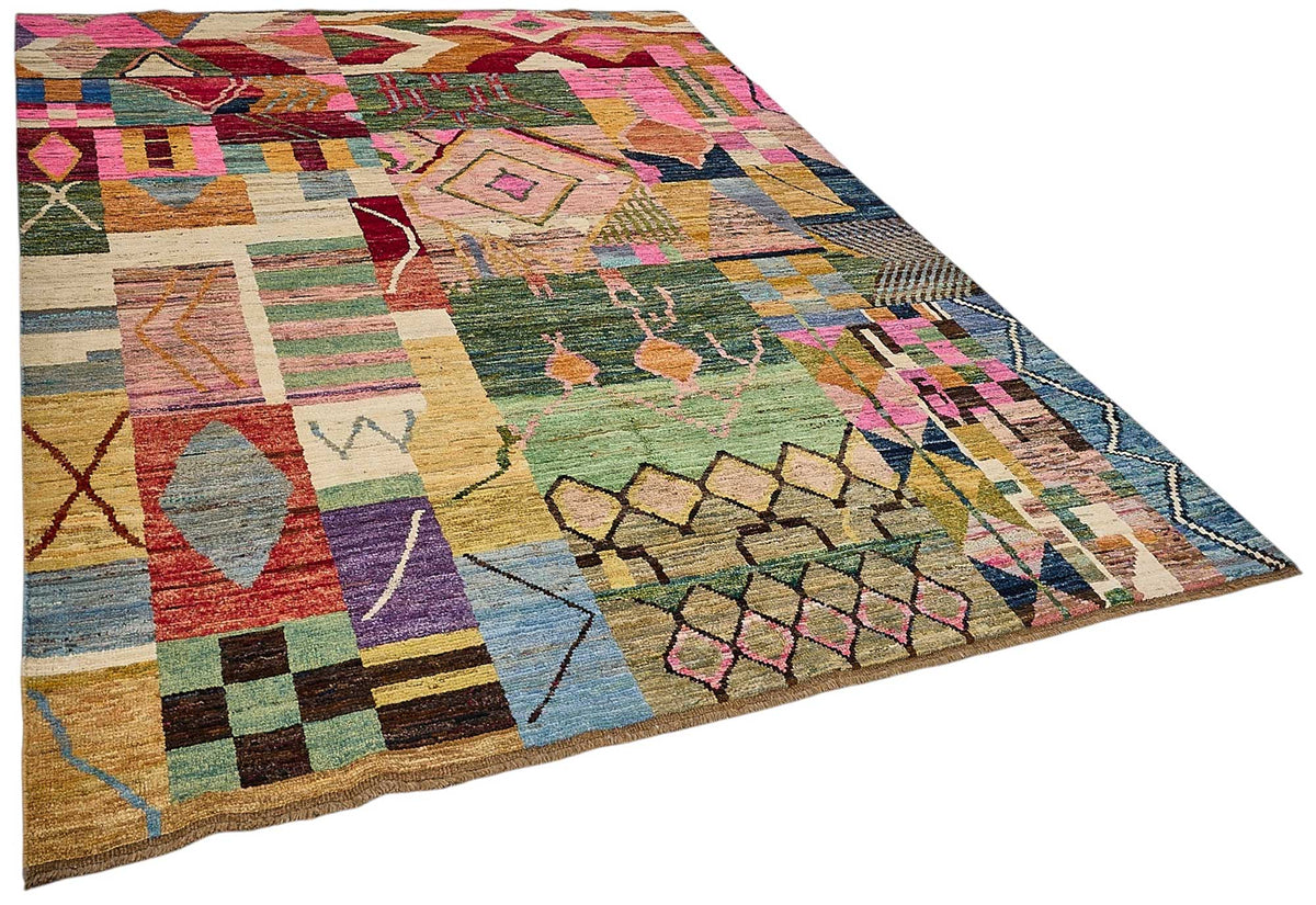 7x9 Multicolor Modern Tribal Rug - 51969
