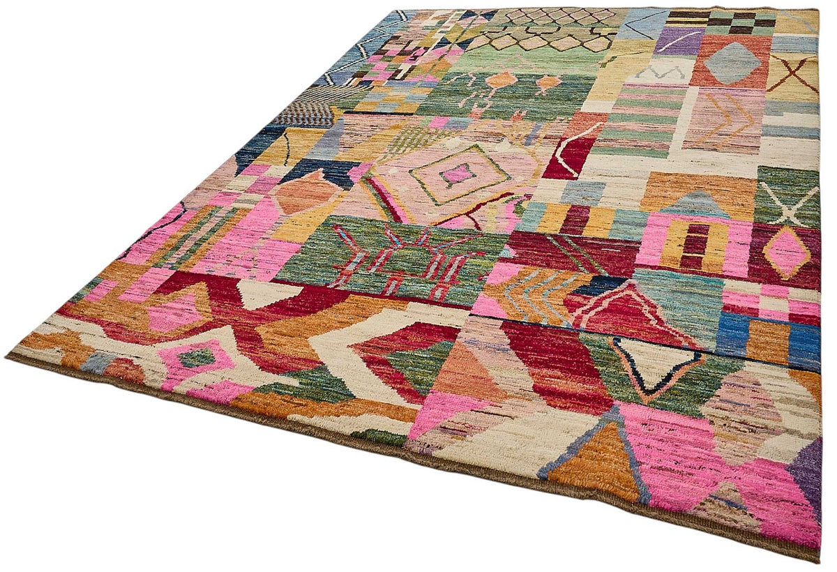7x9 Multicolor Modern Tribal Rug - 51969