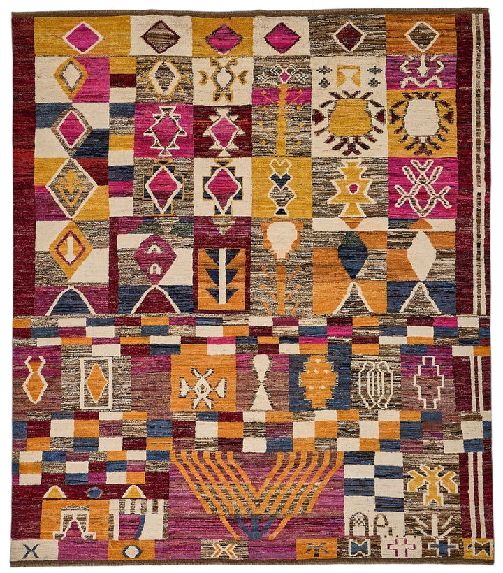 9x10 Multicolor Modern Tribal Rug - 51970