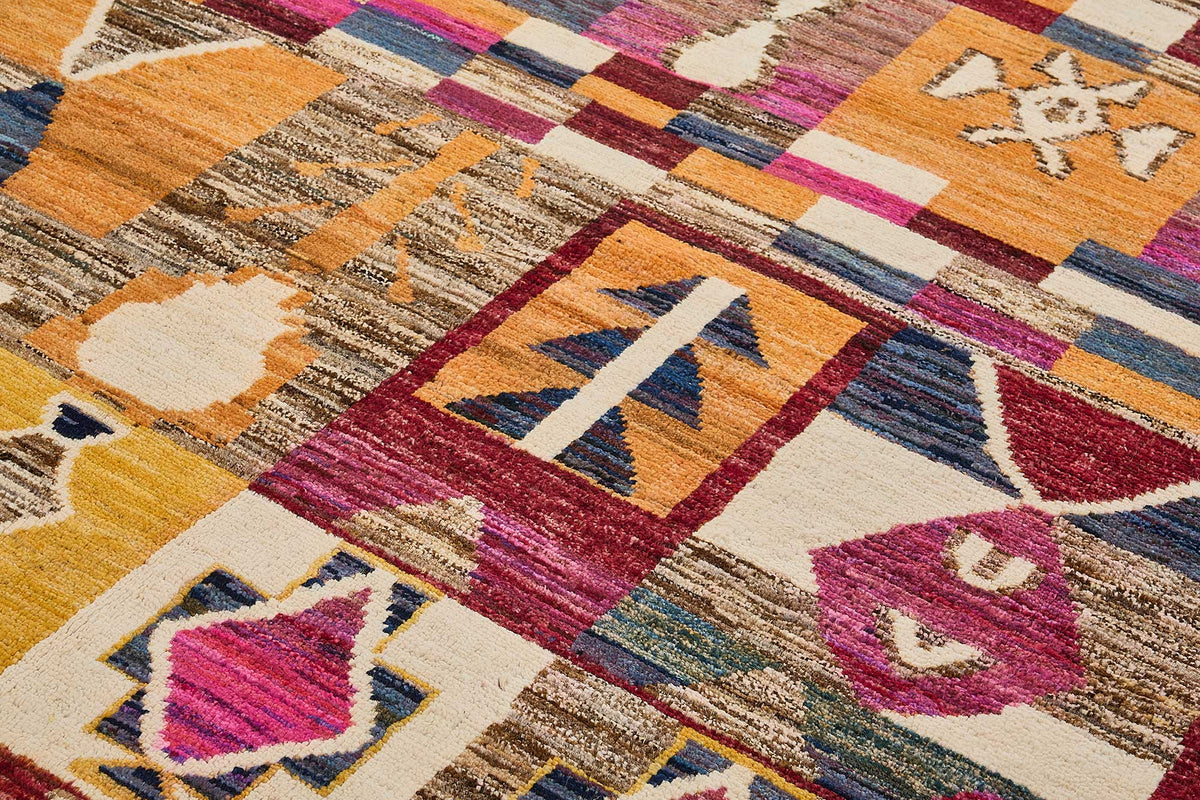 9x10 Multicolor Modern Tribal Rug - 51970