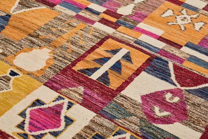 9x10 Multicolor Modern Tribal Rug - 51970