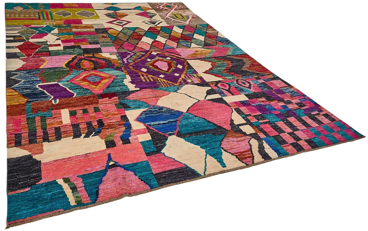 8x11 Multicolor Modern Tribal Rug - 51971