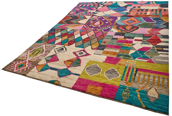 8x11 Multicolor Modern Tribal Rug - 51971