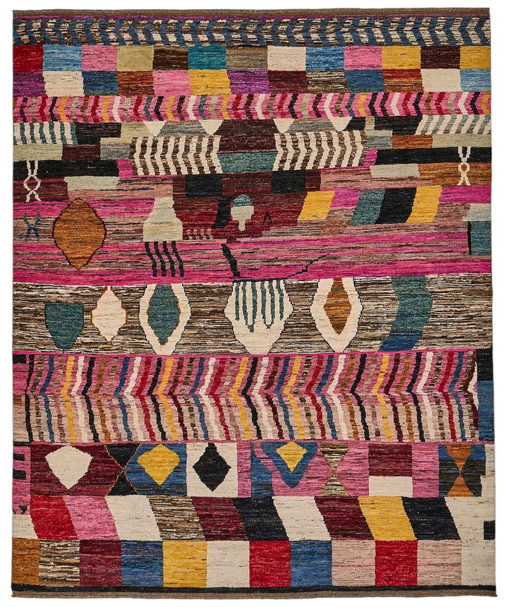 8x9 Multicolor Modern Tribal Rug - 51974