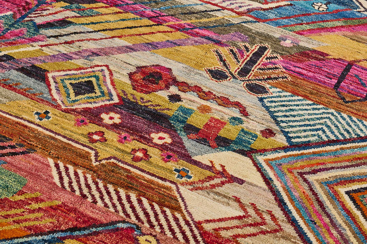 5x8 Multicolor Modern Tribal Rug - 51975