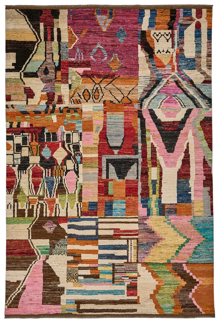 6x10 Multicolor Modern Tribal Rug - 51979
