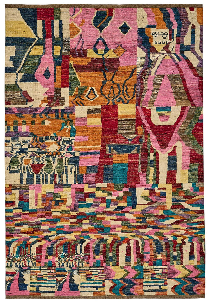 6x9 Multicolor Modern Tribal Rug - 51980