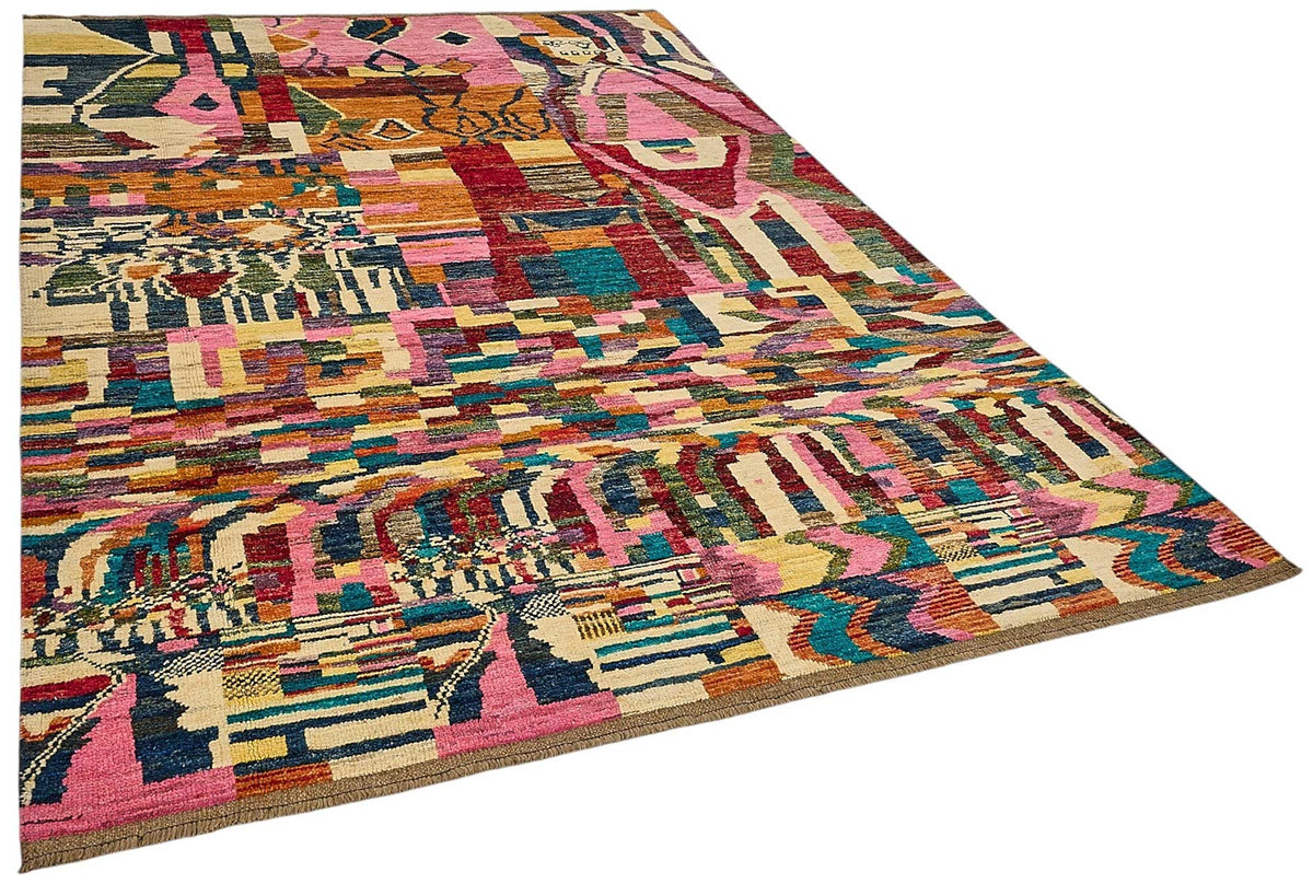 6x9 Multicolor Modern Tribal Rug - 51980