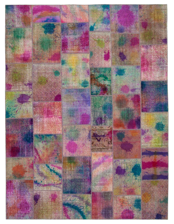 10x13 Multicolor Patchwork Rug - 7846