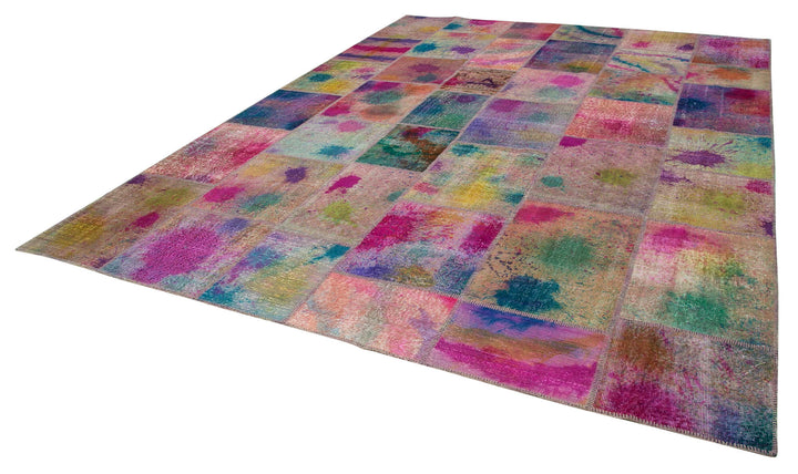 10x13 Multicolor Patchwork Rug - 7846