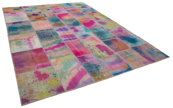 8x11 Multicolor Patchwork Rug- 7895