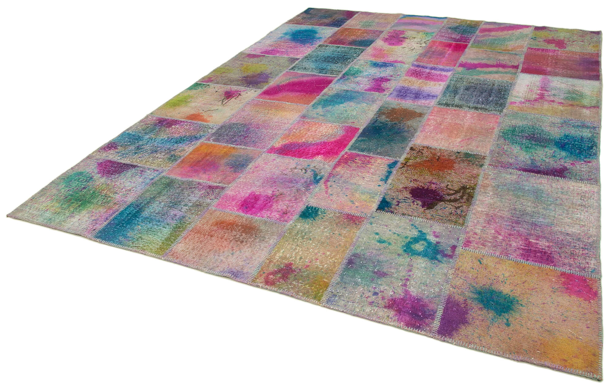 8x11 Multicolor Patchwork Rug- 7895