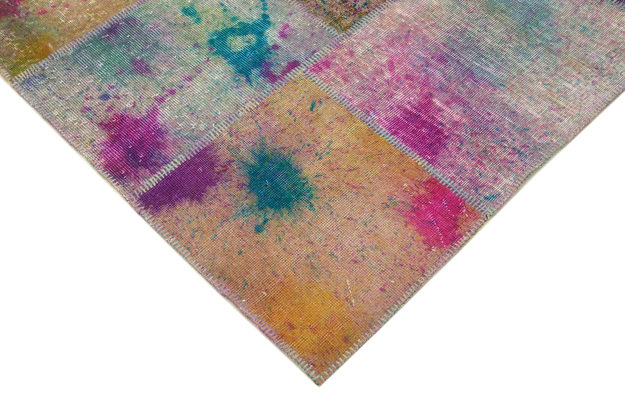 8x11 Multicolor Patchwork Rug- 7895