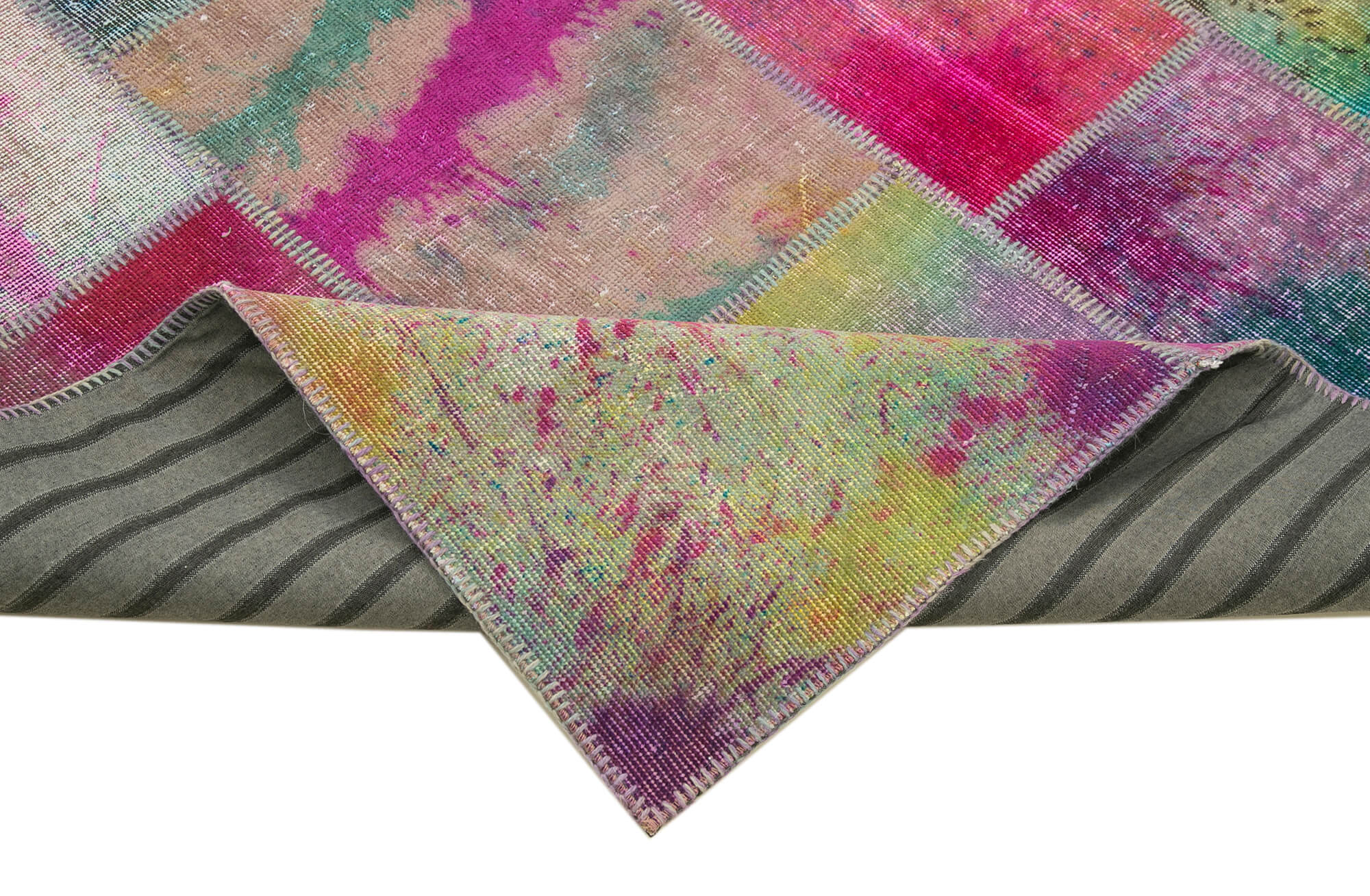 8x11 Multicolor Patchwork Rug- 7895