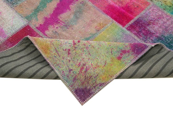 8x11 Multicolor Patchwork Rug- 7895
