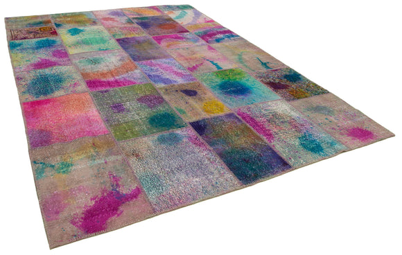 8x11 Multicolor Patchwork Rug- 7907