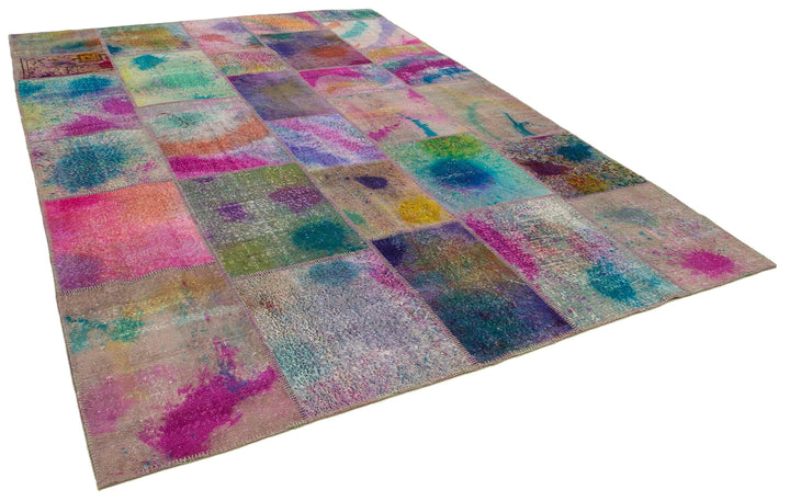 8x11 Multicolor Patchwork Rug- 7907
