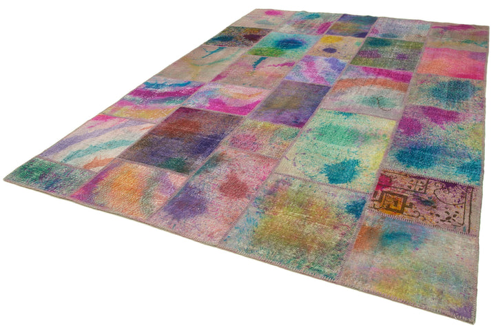 8x11 Multicolor Patchwork Rug- 7907