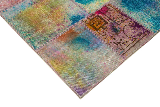 8x11 Multicolor Patchwork Rug- 7907