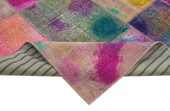 8x11 Multicolor Patchwork Rug- 7907
