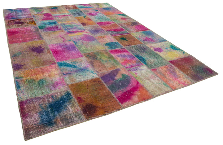8x11 Multicolor Patchwork Rug- 7908
