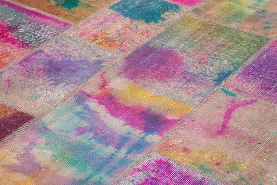 8x11 Multicolor Patchwork Rug- 7908