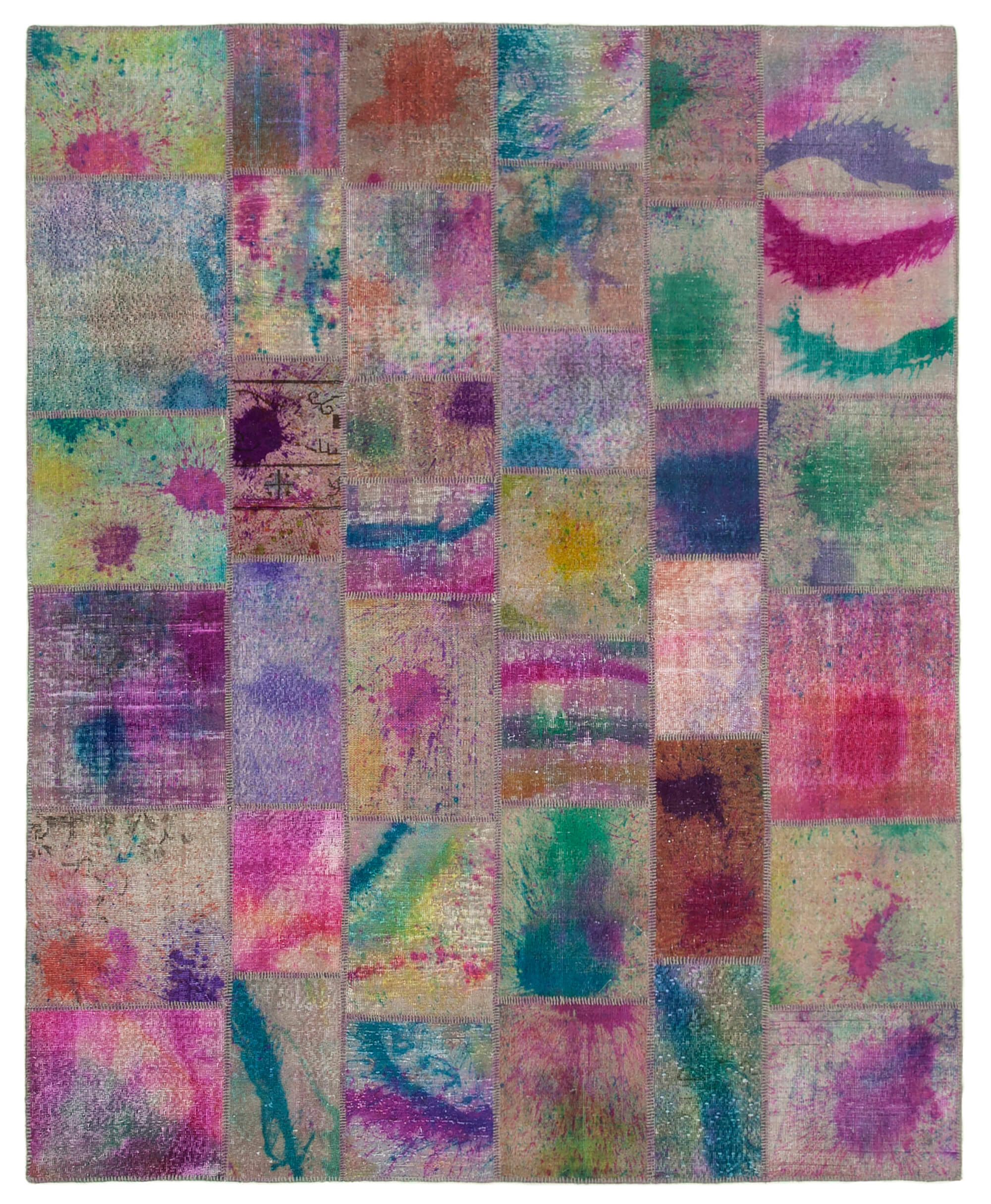 8x10 Multicolor Patchwork Rug - 8006