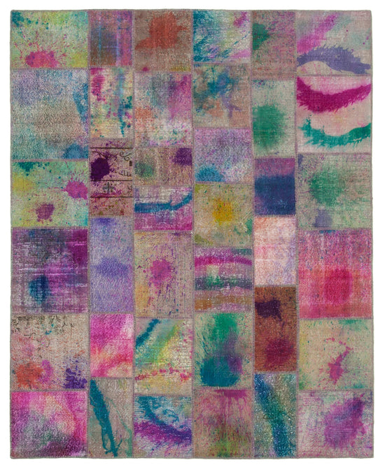 8x10 Multicolor Patchwork Rug - 8006